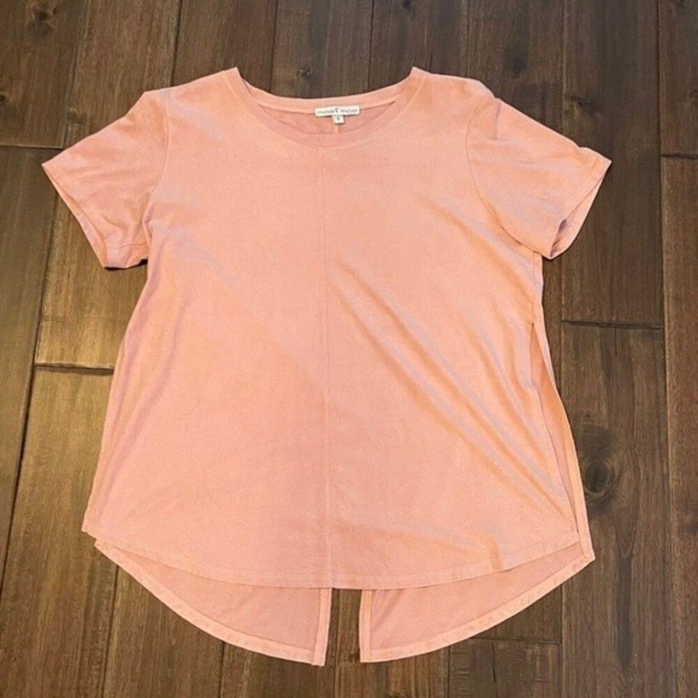 Moa Moa Pink Faux Suede Top S